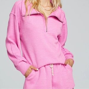Saltwater LUXE HALF ZIP PULLOVER Party Pink